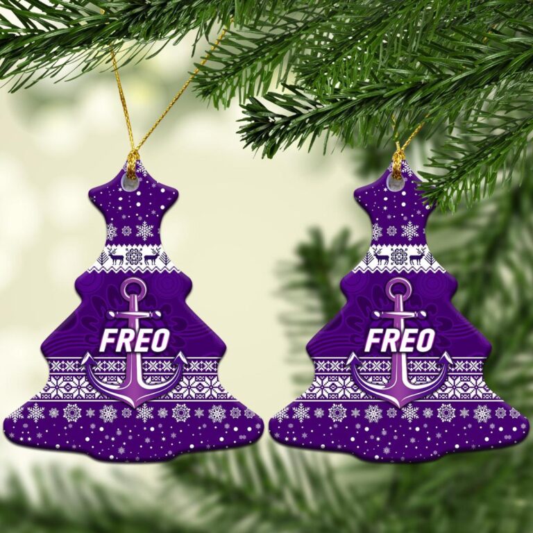 AFL Fremantle Dockers Christmas Ornament Simple Style - White