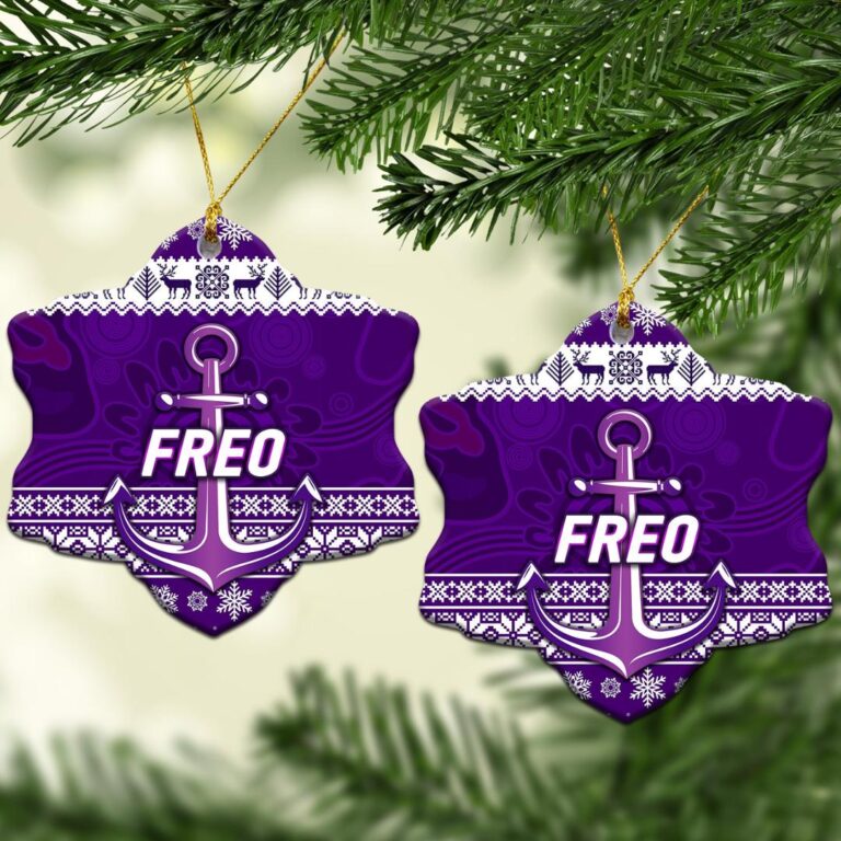 AFL Fremantle Dockers Christmas Ornament Simple Style - White