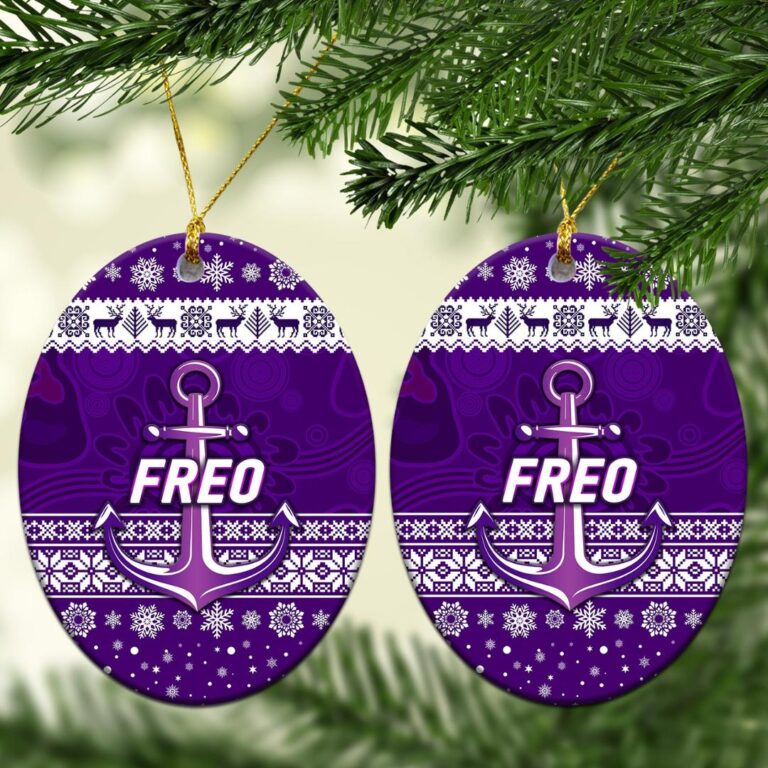 AFL Fremantle Dockers Christmas Ornament Simple Style - White