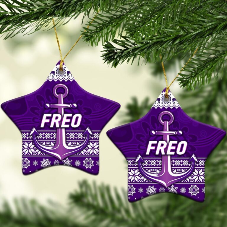 AFL Fremantle Dockers Christmas Ornament Simple Style - White