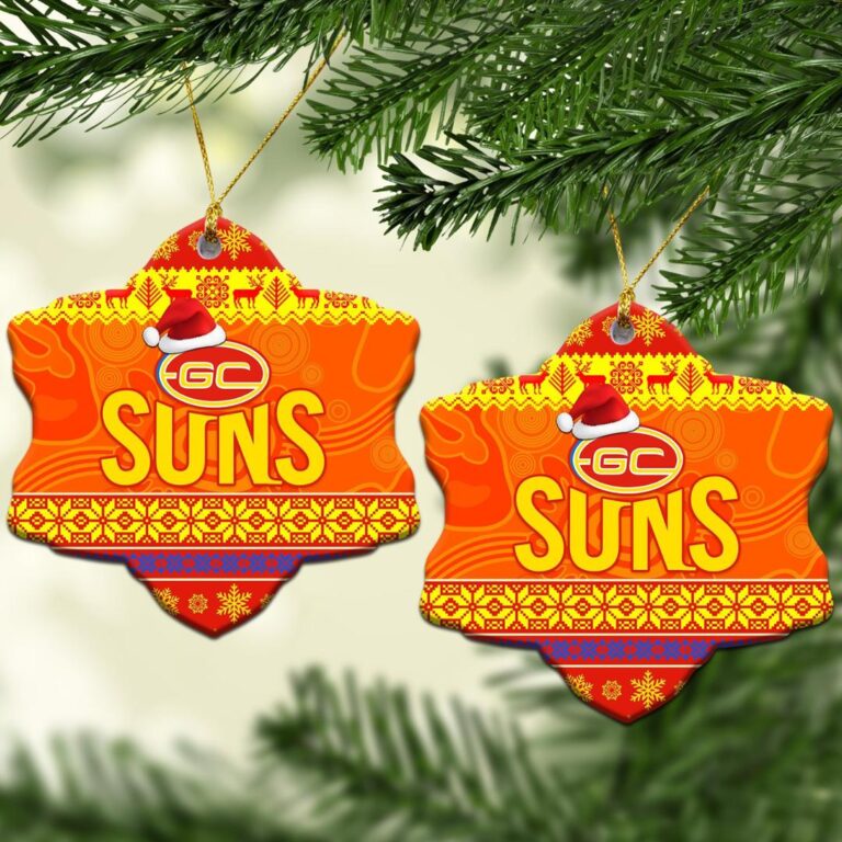 AFL Gold Coast Suns Christmas Ornament Simple Style
