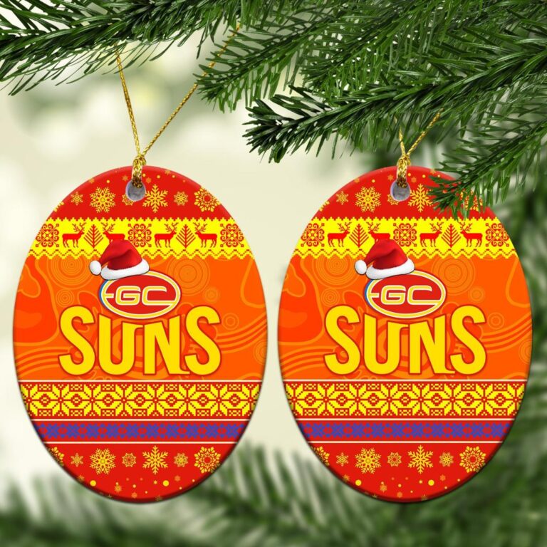 AFL Gold Coast Suns Christmas Ornament Simple Style