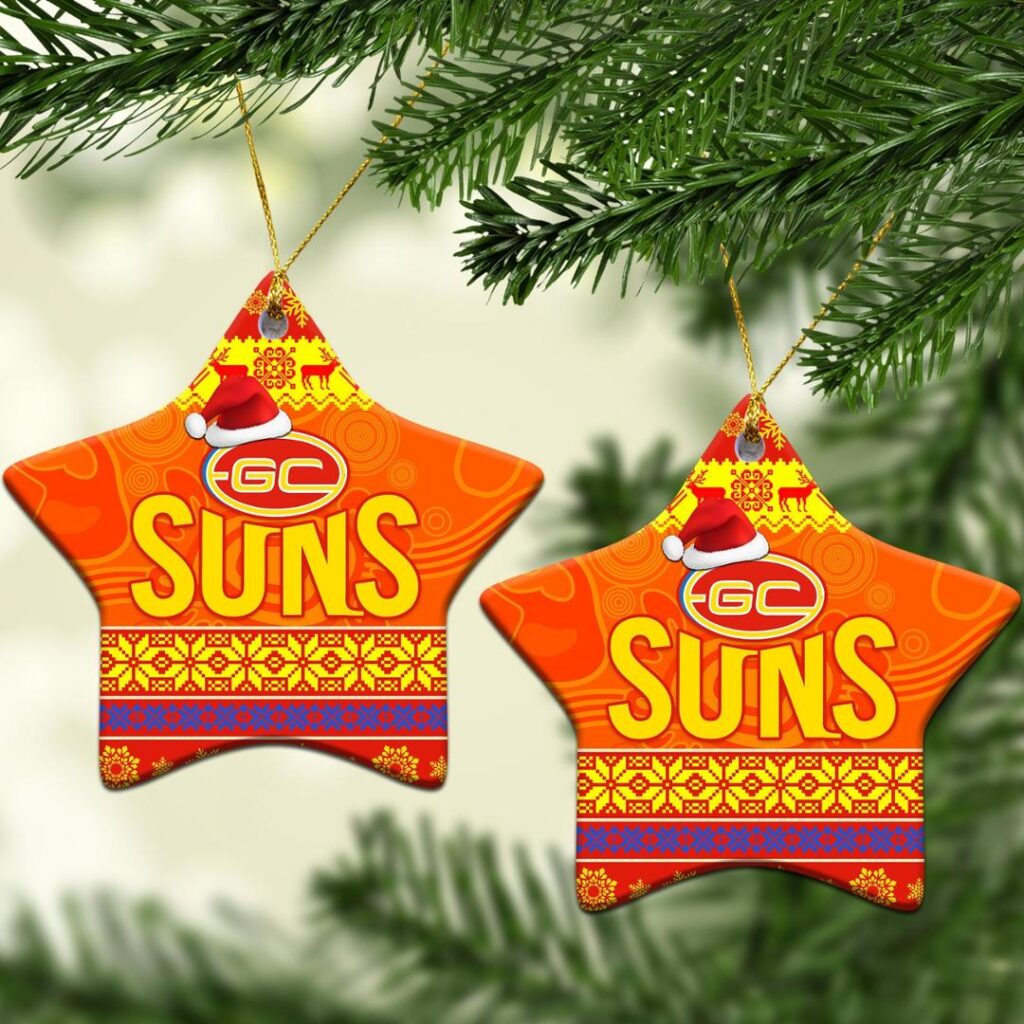 AFL Gold Coast Suns Christmas Ornament Simple Style