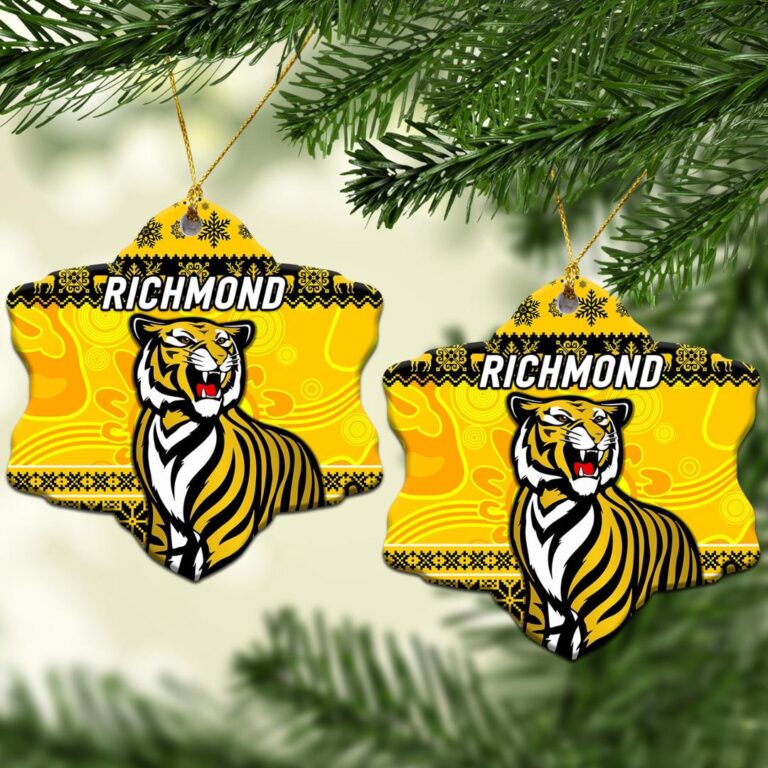 AFL Richmond Tigers Christmas Ornament Simple Style - Yellow