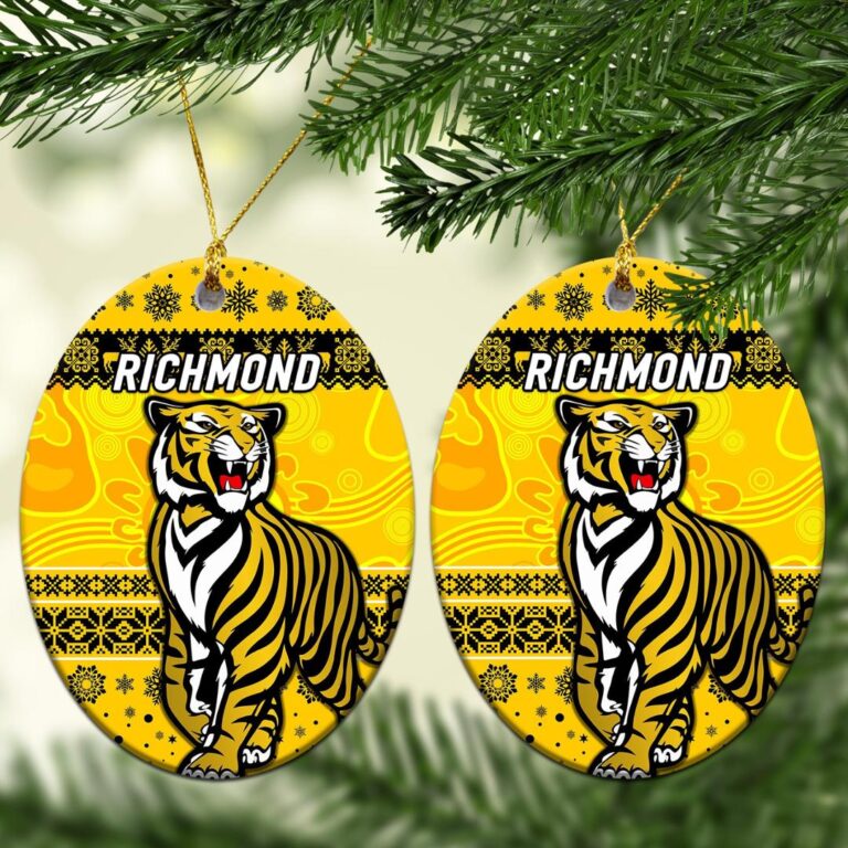 AFL Richmond Tigers Christmas Ornament Simple Style - Yellow