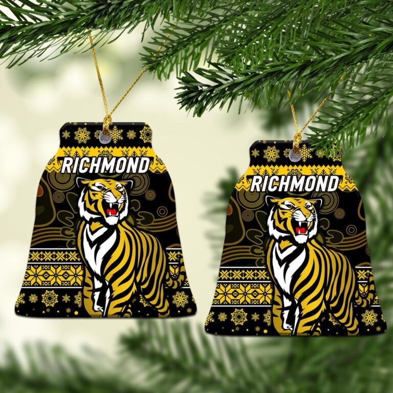AFL Richmond Tigers Christmas Ornament Simple Style - Black