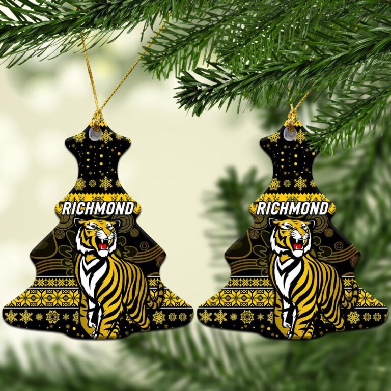 AFL Richmond Tigers Christmas Ornament Simple Style - Black