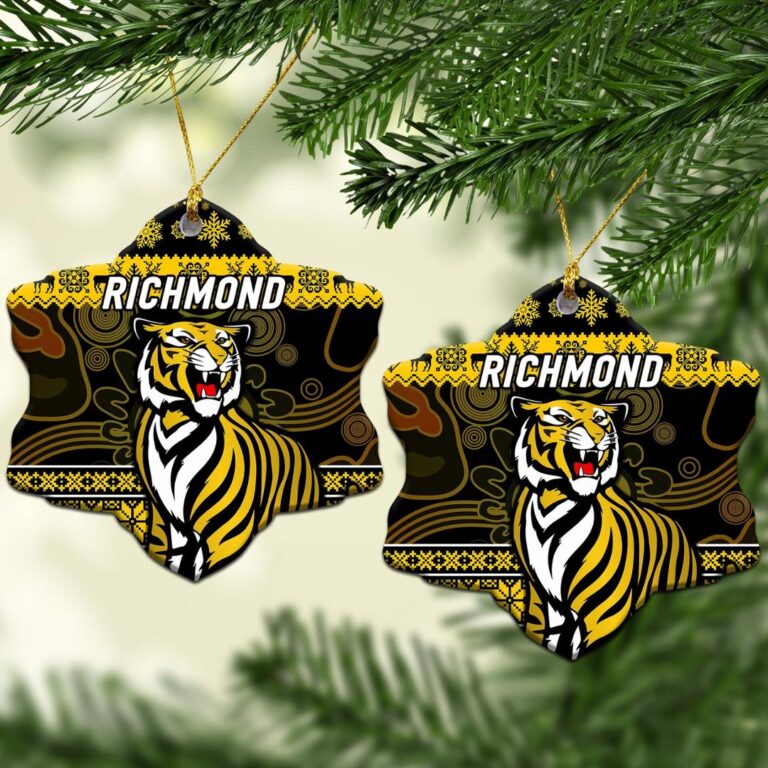 AFL Richmond Tigers Christmas Ornament Simple Style - Black