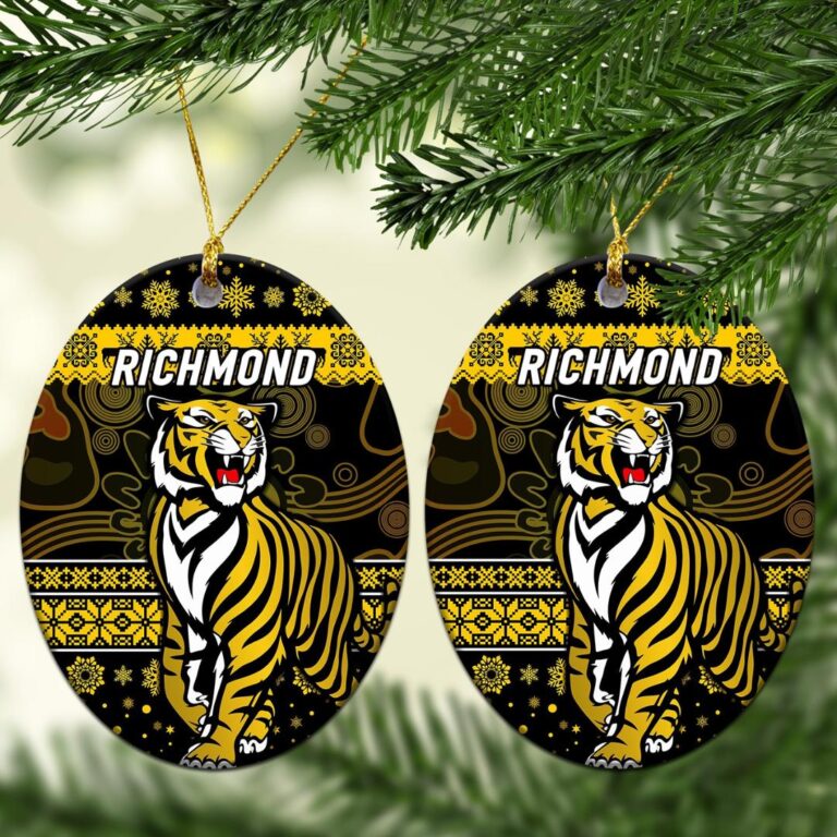 AFL Richmond Tigers Christmas Ornament Simple Style - Black