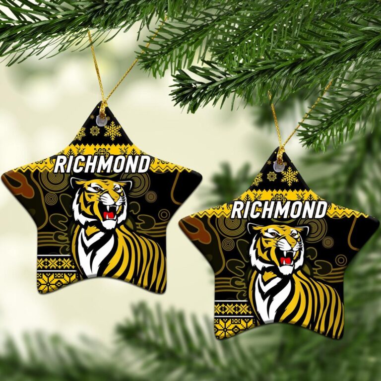 AFL Richmond Tigers Christmas Ornament Simple Style - Black