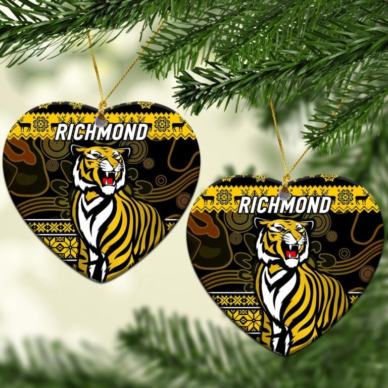 AFL Richmond Tigers Christmas Ornament Simple Style - Black