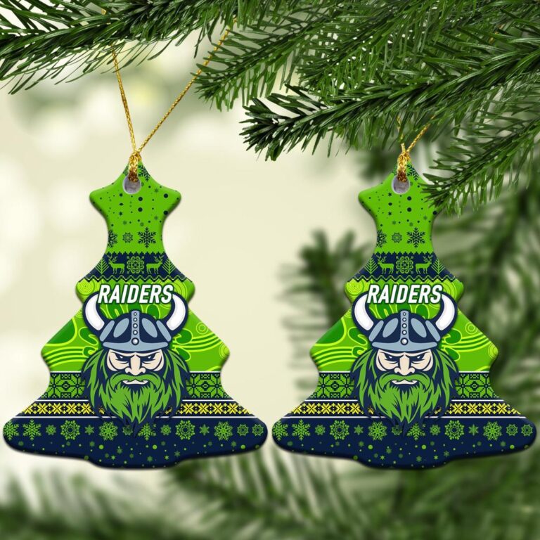 Canberra Raiders Christmas Ornament Simple Style - Navy Green