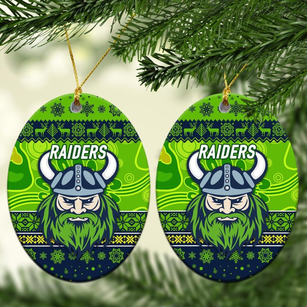 Canberra Raiders Christmas Ornament Simple Style - Navy Green