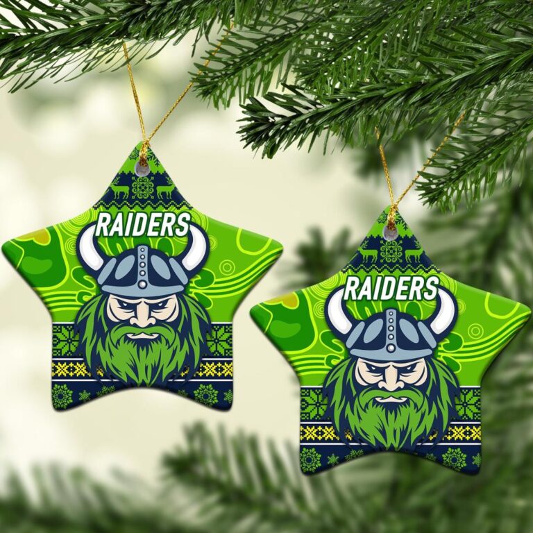Canberra Raiders Christmas Ornament Simple Style - Navy Green
