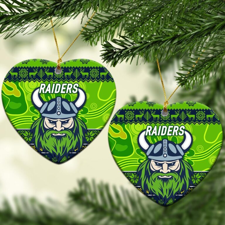 Canberra Raiders Christmas Ornament Simple Style - Navy Green