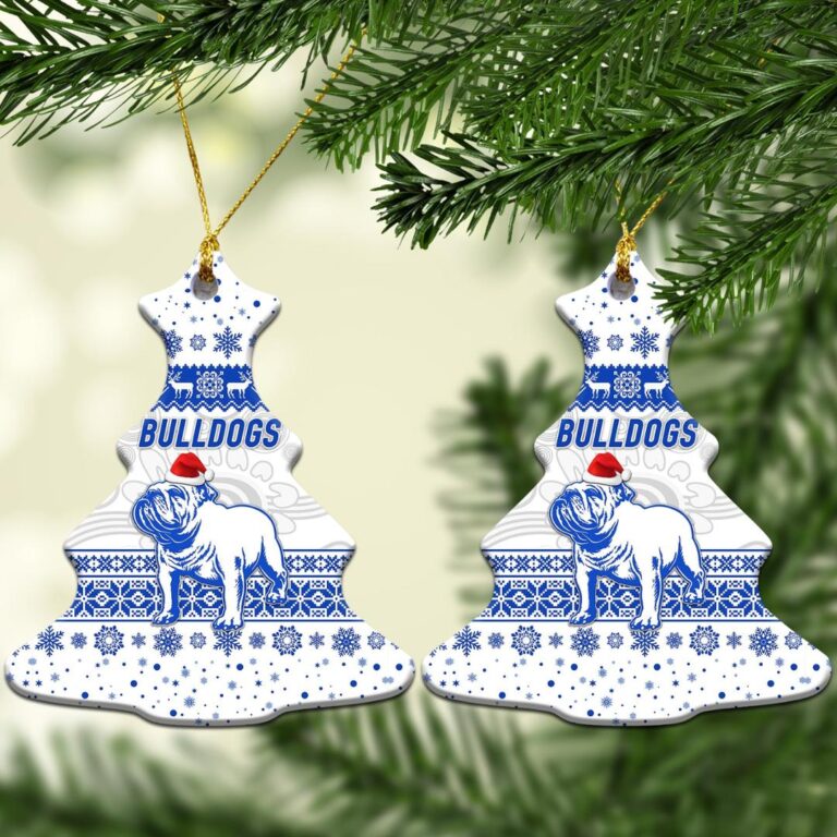 Canterbury - Bankstown Bulldogs Christmas Ornament Simple Style - White