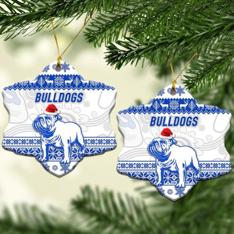 Canterbury - Bankstown Bulldogs Christmas Ornament Simple Style - White