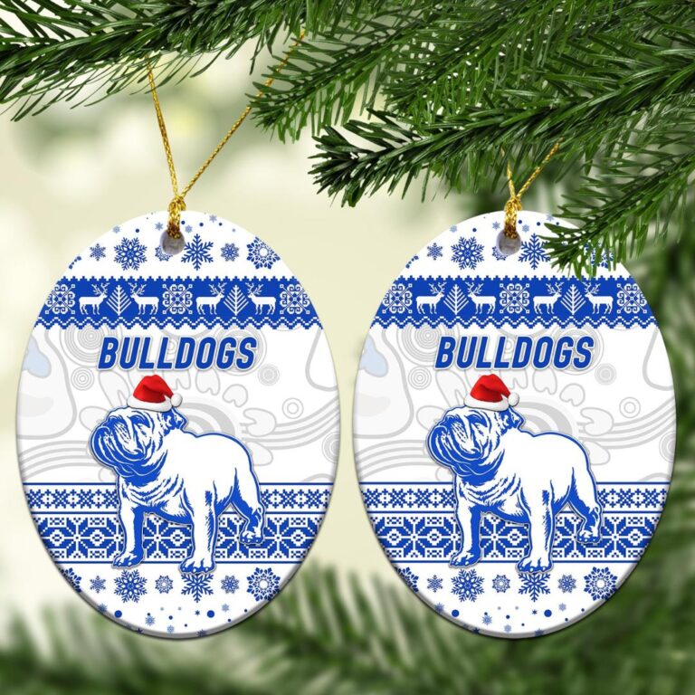 Canterbury - Bankstown Bulldogs Christmas Ornament Simple Style - White