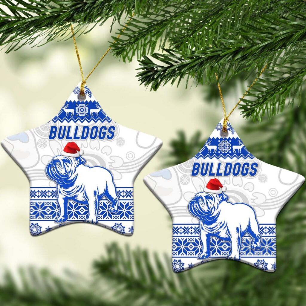 Canterbury - Bankstown Bulldogs Christmas Ornament Simple Style - White