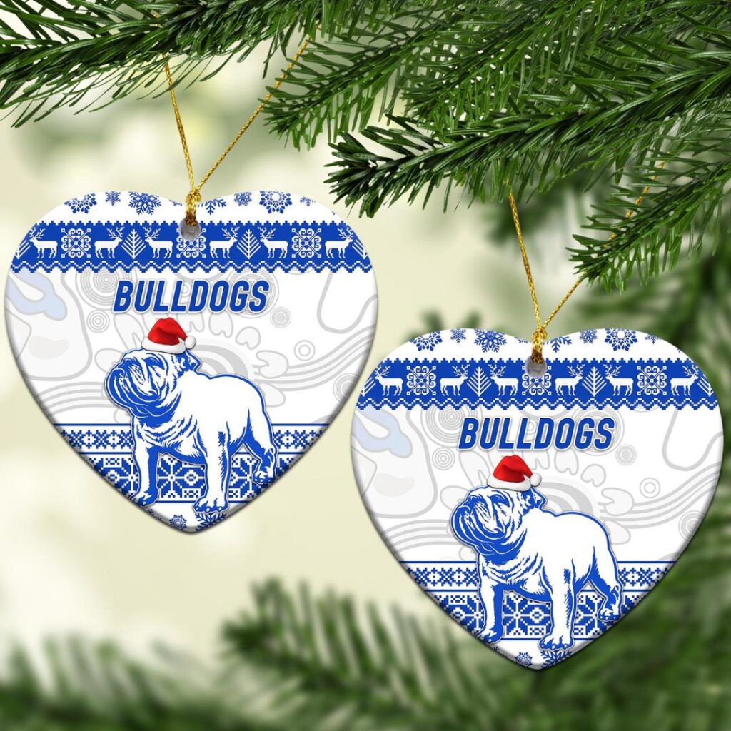 Canterbury - Bankstown Bulldogs Christmas Ornament Simple Style - White