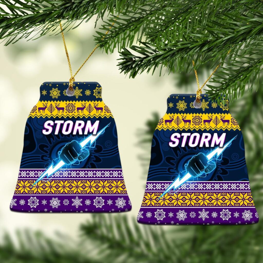Melbourne Storm Christmas Ornament Simple Style - Navy Purple
