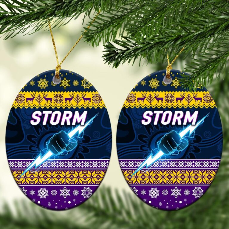 Melbourne Storm Christmas Ornament Simple Style - Navy Purple