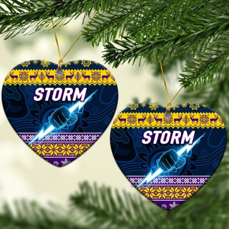 Melbourne Storm Christmas Ornament Simple Style - Navy Purple