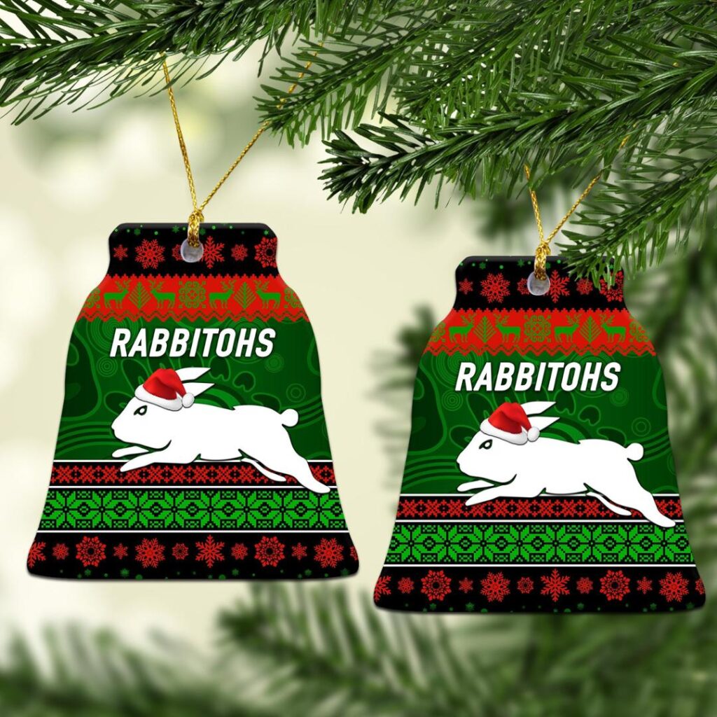 South Sydney Rabbitohs Christmas Ornament Simple Style - Black