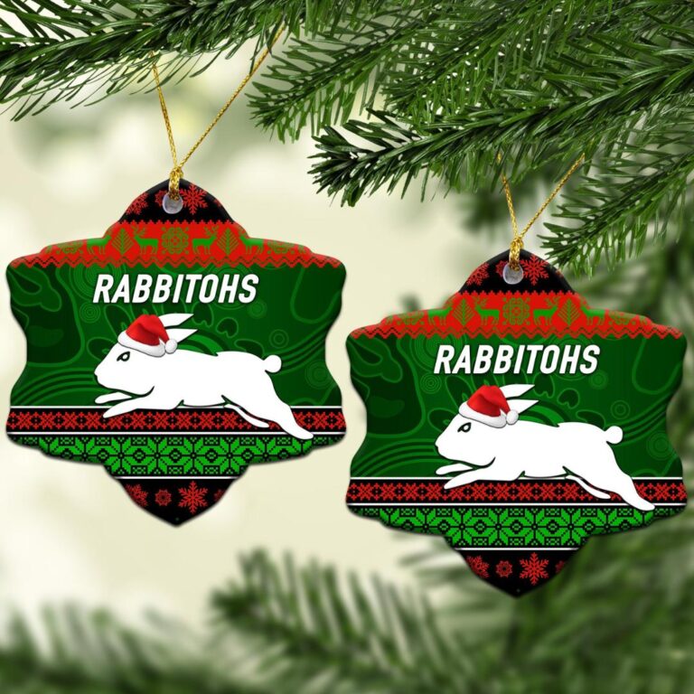 South Sydney Rabbitohs Christmas Ornament Simple Style - Black