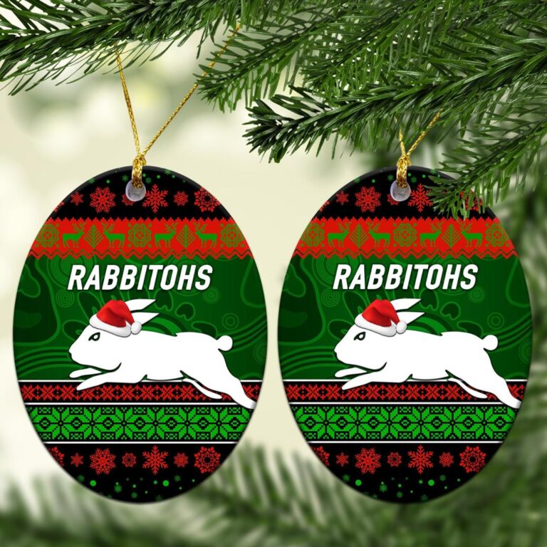 South Sydney Rabbitohs Christmas Ornament Simple Style - Black