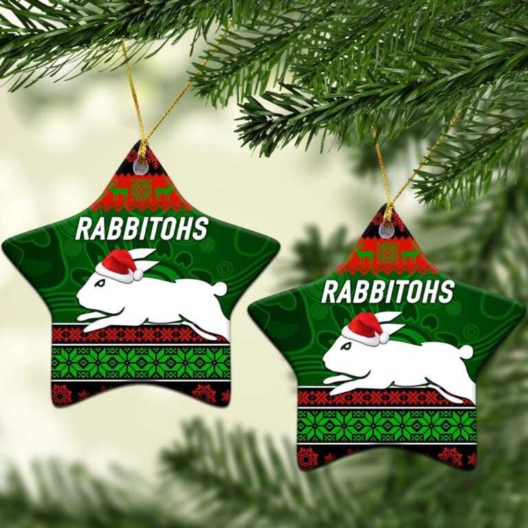 South Sydney Rabbitohs Christmas Ornament Simple Style - Black