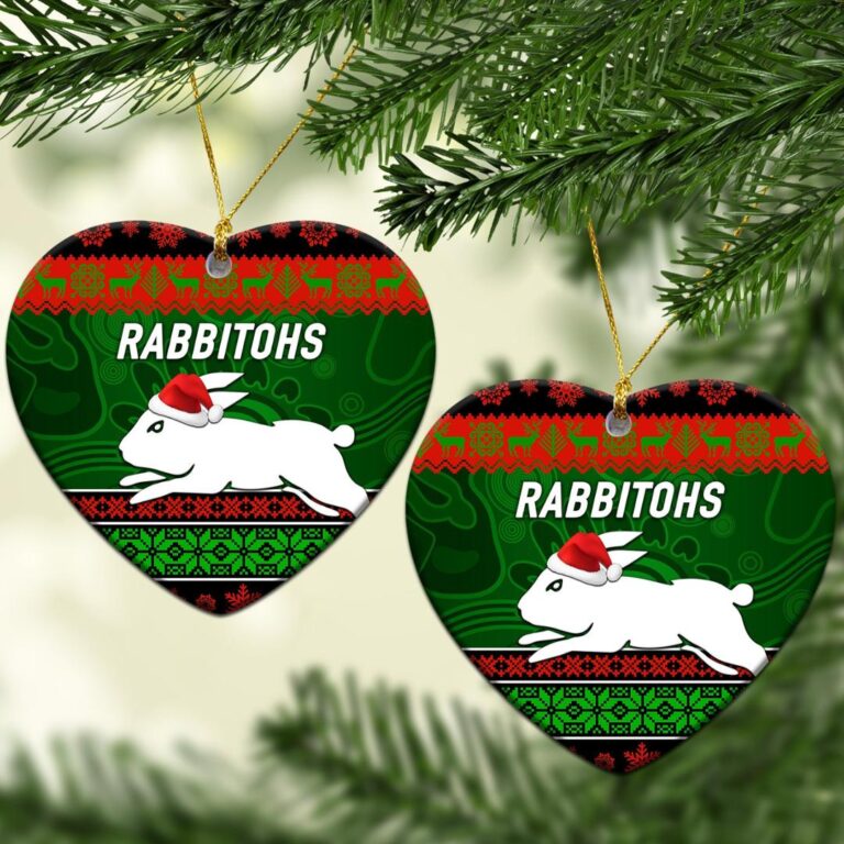 South Sydney Rabbitohs Christmas Ornament Simple Style - Black