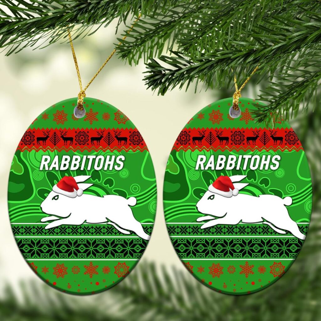 South Sydney Rabbitohs Christmas Ornament Simple Style - Green