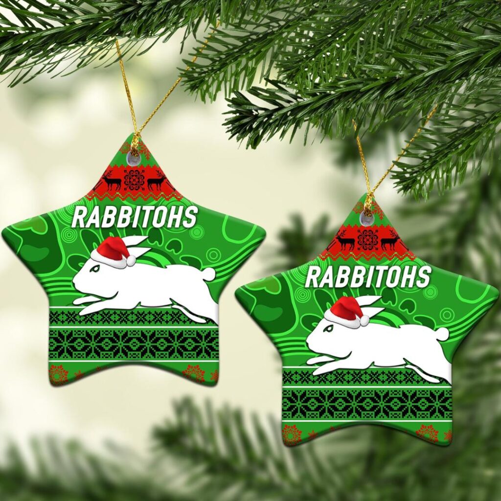 South Sydney Rabbitohs Christmas Ornament Simple Style - Green