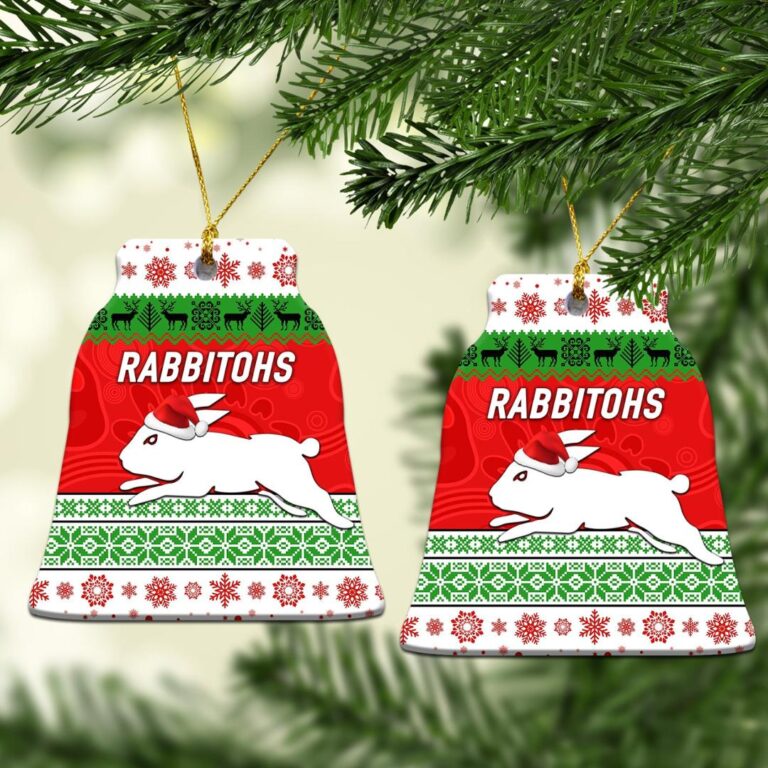 South Sydney Rabbitohs Christmas Ornament Simple Style - White