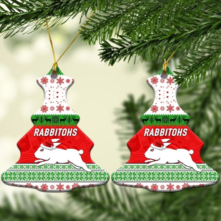 South Sydney Rabbitohs Christmas Ornament Simple Style - White