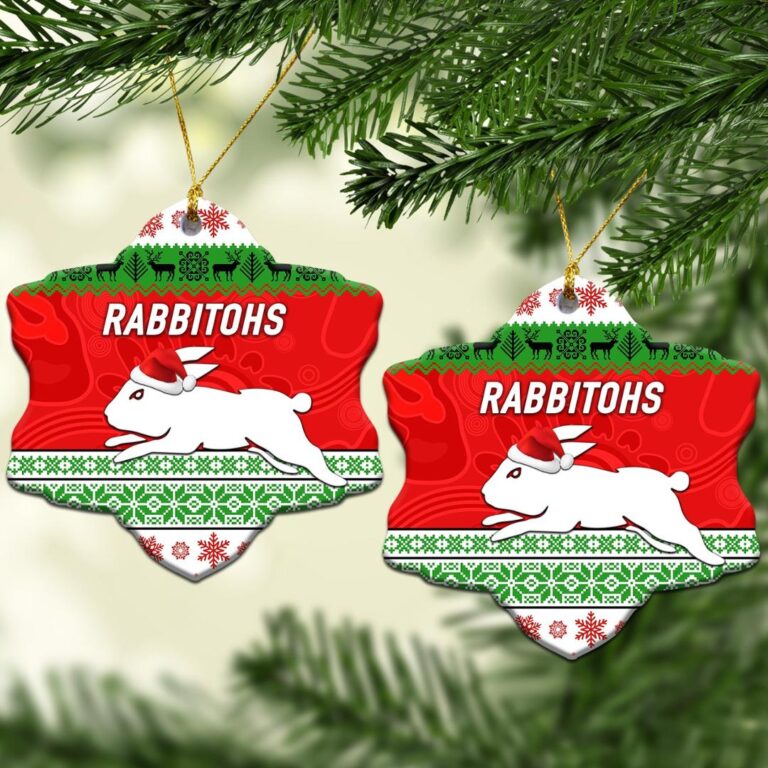 South Sydney Rabbitohs Christmas Ornament Simple Style - White