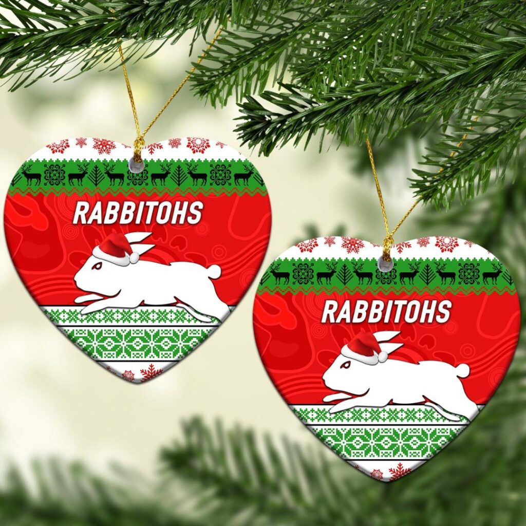 South Sydney Rabbitohs Christmas Ornament Simple Style - White
