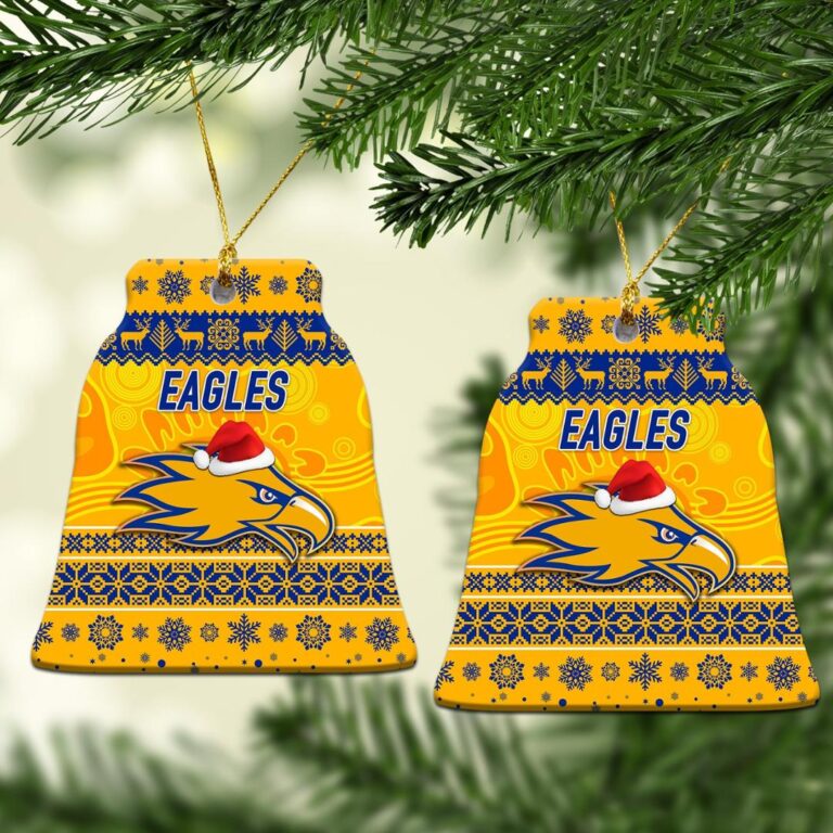 AFL West Coast Eagles Christmas Ornament Simple Style - Gold