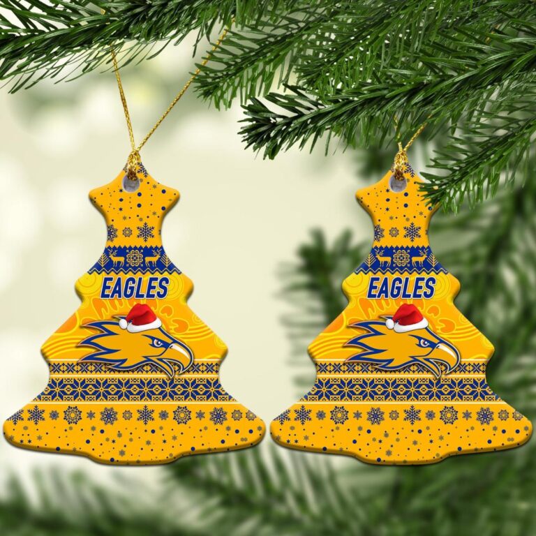 AFL West Coast Eagles Christmas Ornament Simple Style - Gold