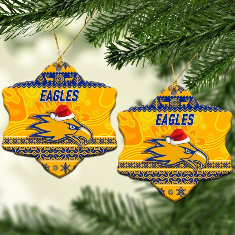 AFL West Coast Eagles Christmas Ornament Simple Style - Gold