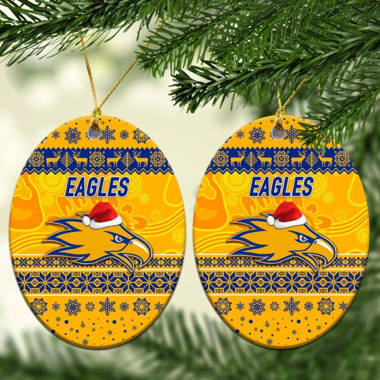 AFL West Coast Eagles Christmas Ornament Simple Style - Gold