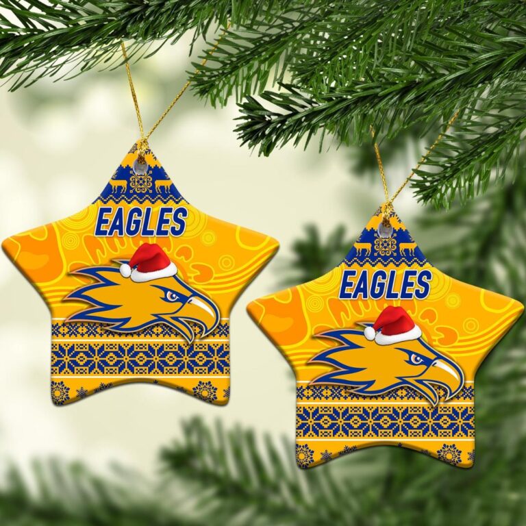 AFL West Coast Eagles Christmas Ornament Simple Style - Gold