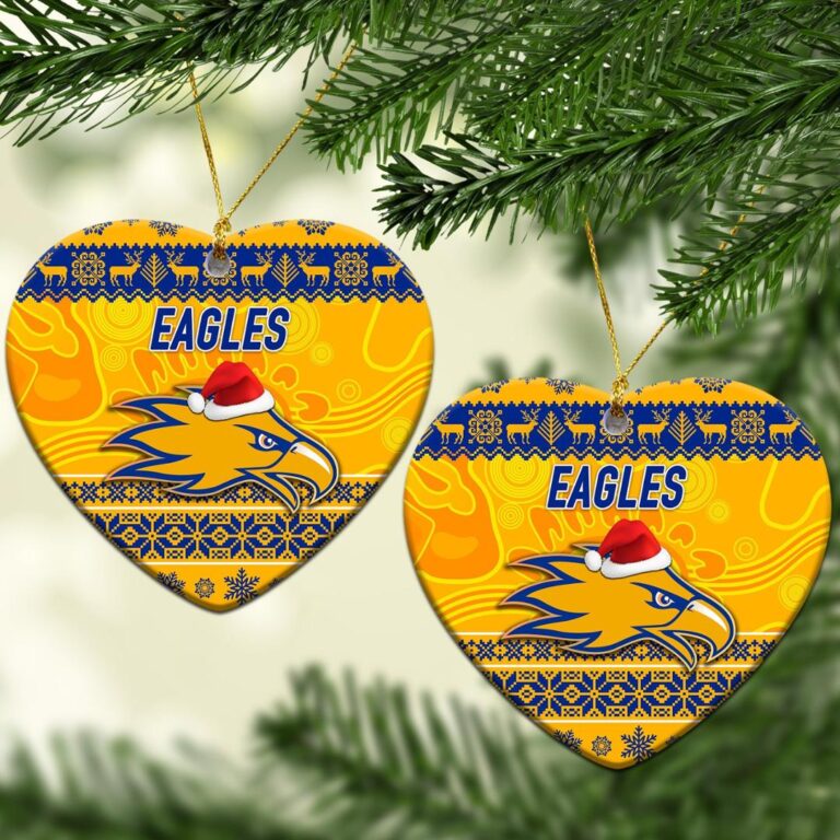AFL West Coast Eagles Christmas Ornament Simple Style - Gold