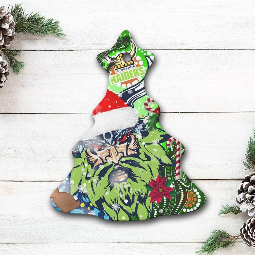 NRL Canberra Raiders The Rugby Christmas Ceramic Ornament - Viking Power