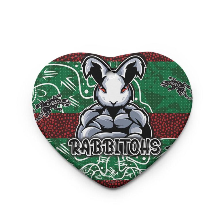 Rabbitohs Christmas Rugby Ceramic Ornament - Indigenous Super Rabbitohs