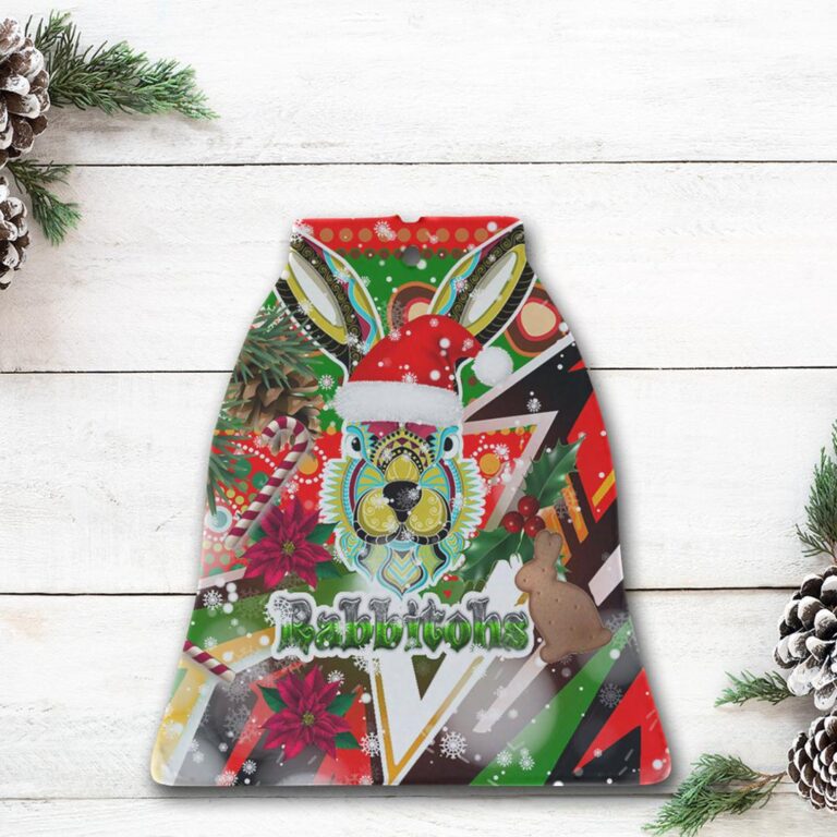Rabbitohs Rugby Christmas Ceramic Ornament - Indigenous Rabbitohs Soul