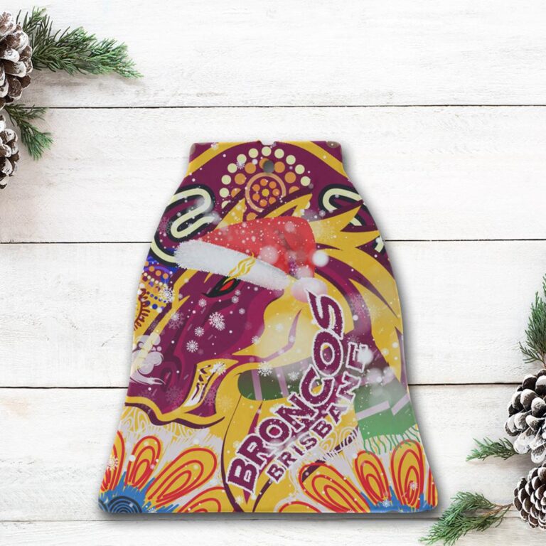 Broncos 2022 Rugby Christmas Ceramic Ornament - Indigenous Super Broncos