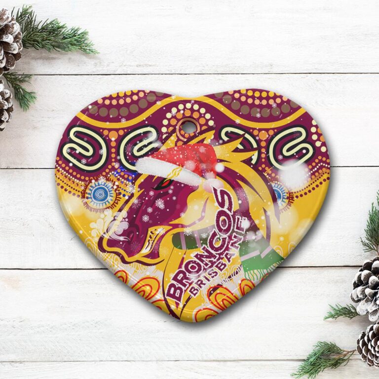Broncos 2022 Rugby Christmas Ceramic Ornament - Indigenous Super Broncos