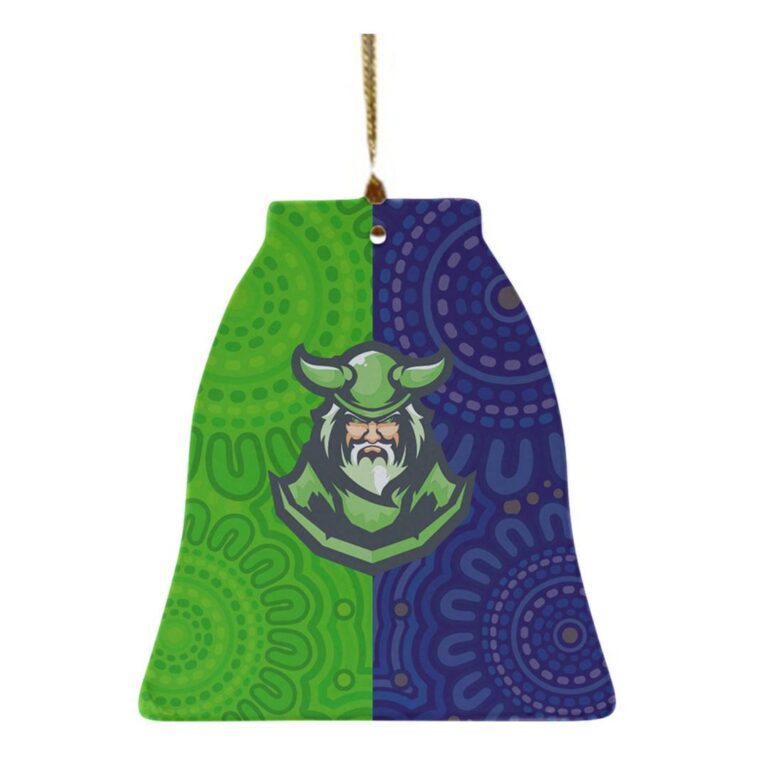 Raiders Ceramic Ornament - Raiders Rugby Aboriginal Style